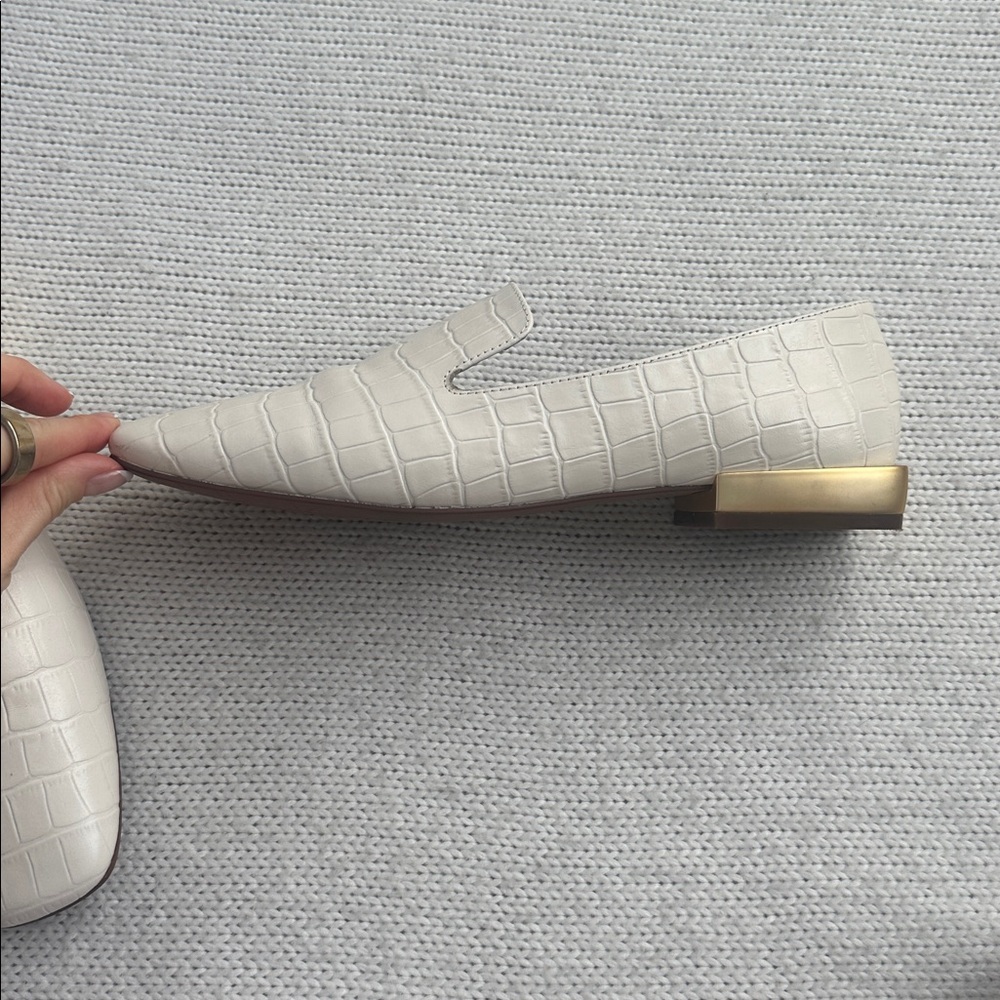 Pablo Linea Missy Loafer in Ivory Croc Embossed Leather Size 9 - Picture 4 of 7
